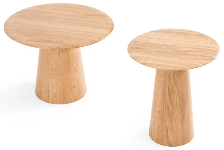 Okrągły stolik z litego drewna dębowego ø 40 cm Mushroom – Gazzda