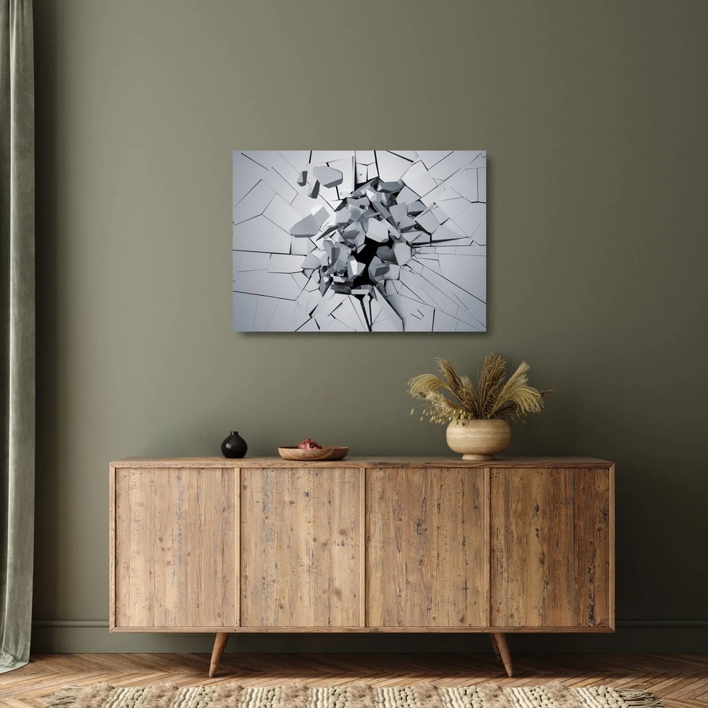 Obraz na szkle - abstrakcja 3D (70x50 cm)