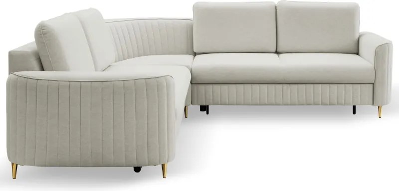 Narożnik LAREN nowoczesna sofa z funkcją spania pojemnik na pościel prawa strona CASTEL 80 251x251x85 cm