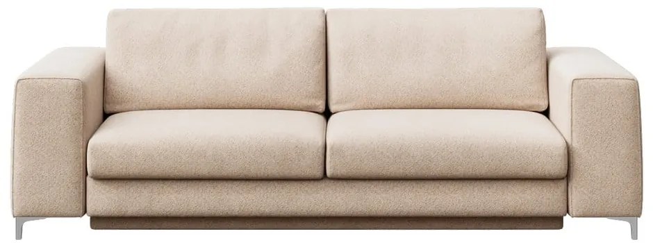 Beżowa rozkładana sofa z materiału bouclé 256 cm Rene – Rodier
