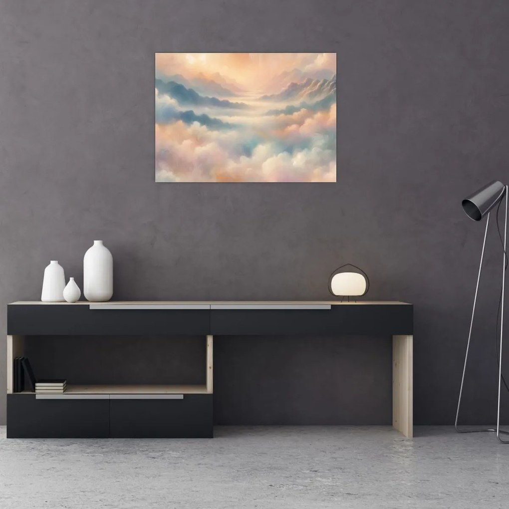 Obraz na szkle - Chmury (70x50 cm)
