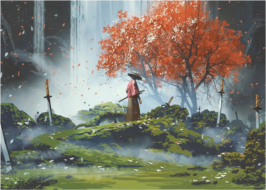 Obraz - Ilustracja przedstawiająca Ogród Mieczy (70x50 cm)