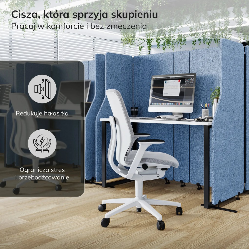 Parawan akustyczny SADIE Frozen Lake 260/145 cm