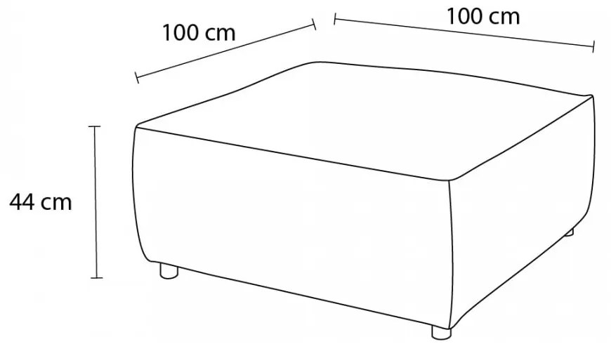Jasnobrązowy sztruksowy podnóżek Nihad modular – Bobochic Paris