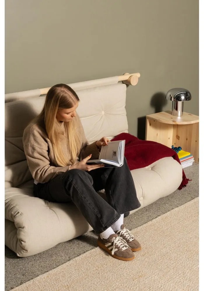 Brązowa rozkładana sofa 135 cm Hooked – Karup Design