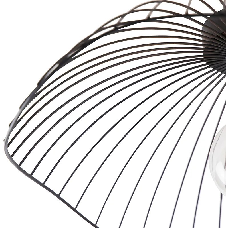 Designerska lampa sufitowa czarna 50 cm - Pua