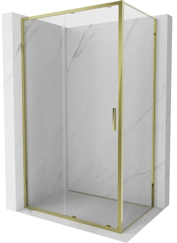 Mexen Exo kabina prysznicowa rozsuwana 135 x 80 cm, transparent, złota - 8151-135-080-50-00