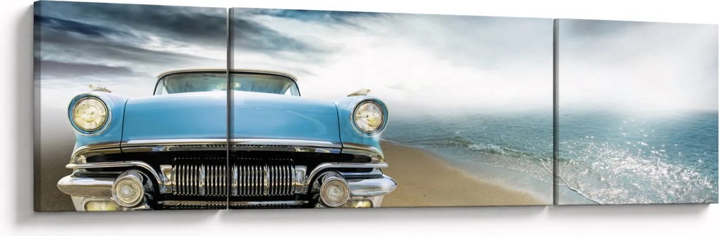 Obraz - Kabriolet w stylu vintage (170x50 cm)