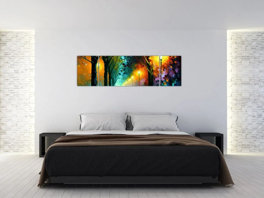 Obraz - Nocny spacer (170x50 cm)
