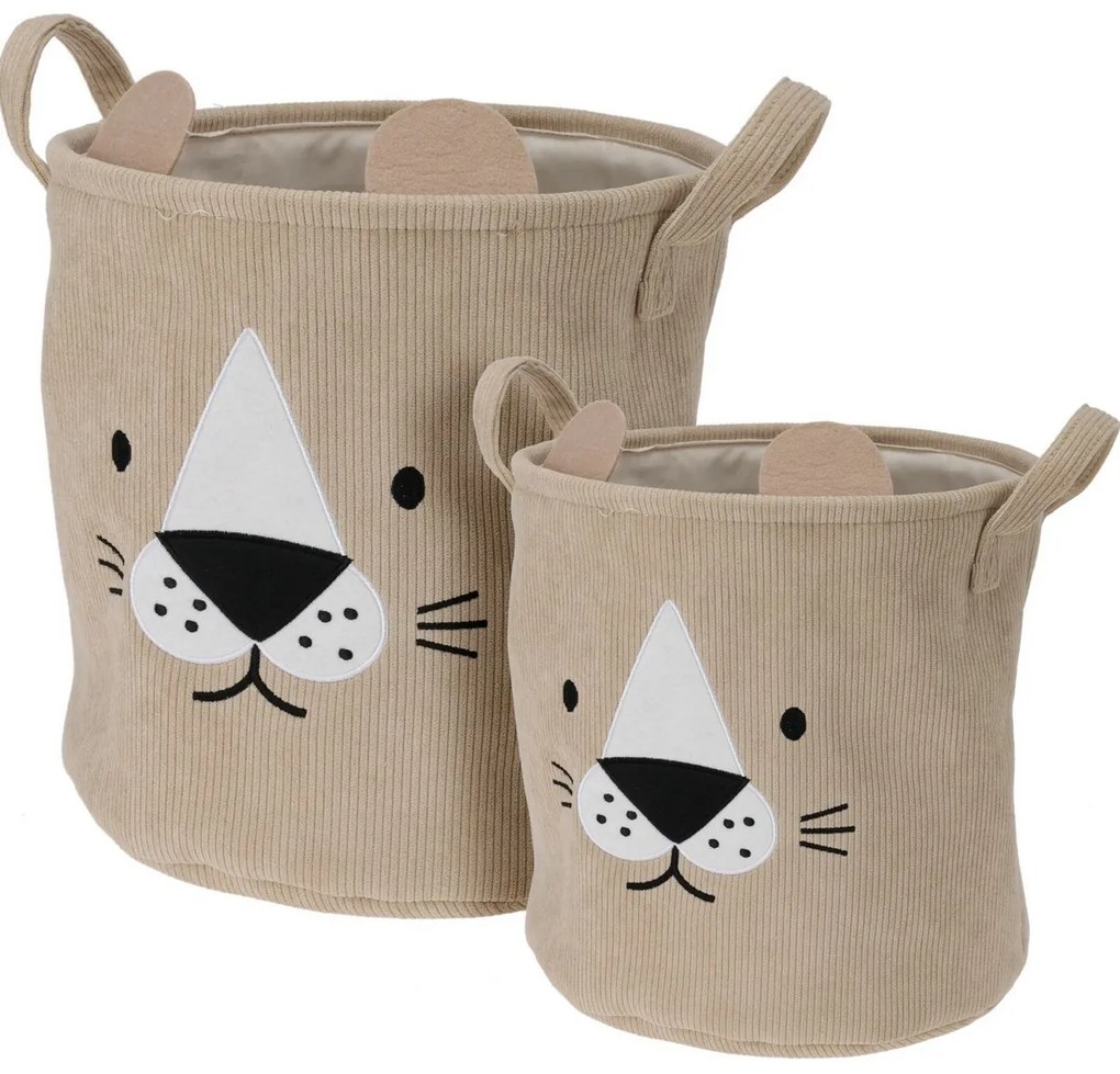 Hatu Zestaw koszy tekstylnych dla dzieci Pies, 2 szt.