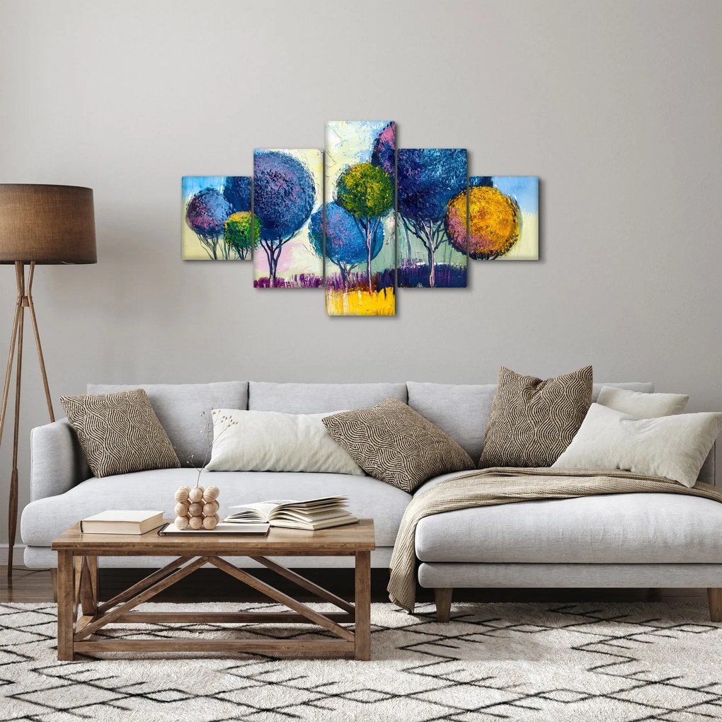 Obraz drzew kopułowych, obraz olejny (125x70 cm)