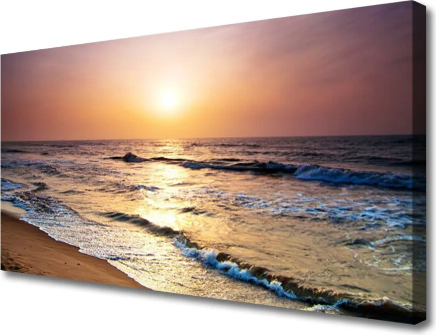 Obraz canvas Słoneczny Dzień na Złotej Plaży