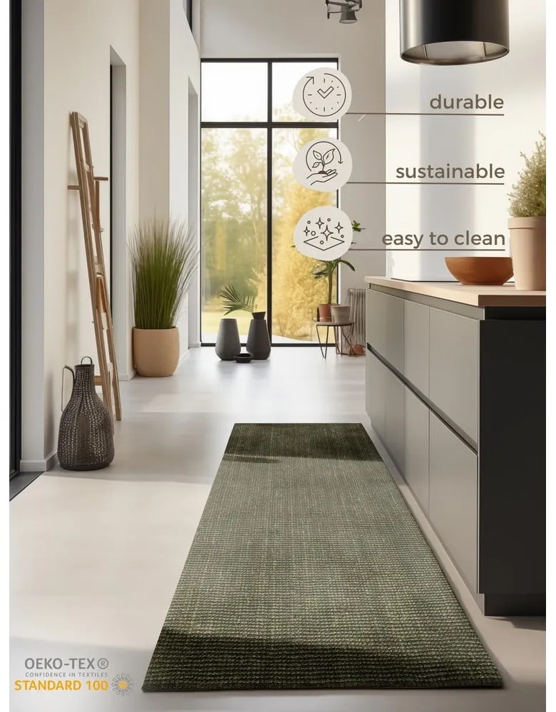 Chodnik z juty w kolorze khaki 80x200 cm Bouclé – Hanse Home