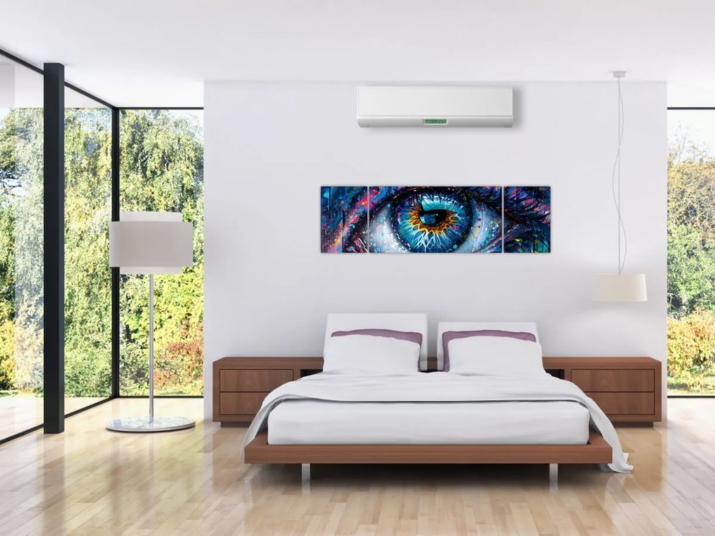 Obraz - Malowanie oczu (170x50 cm)