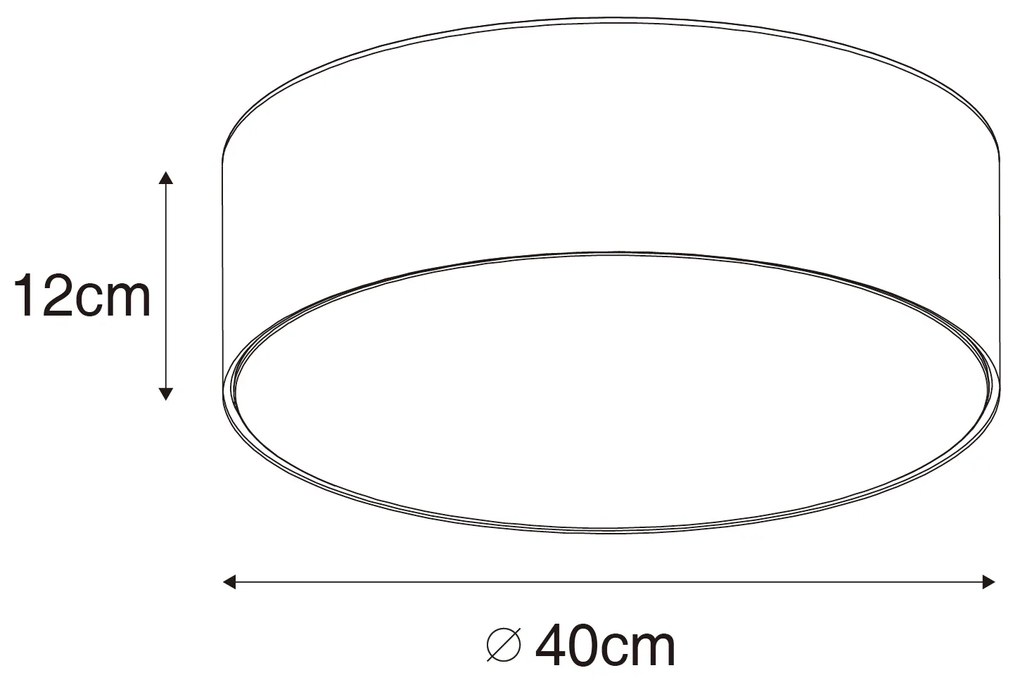 Nowoczesna lampa sufitowa ochra 40 cm - Bęben Nowoczesny Oswietlenie wewnetrzne