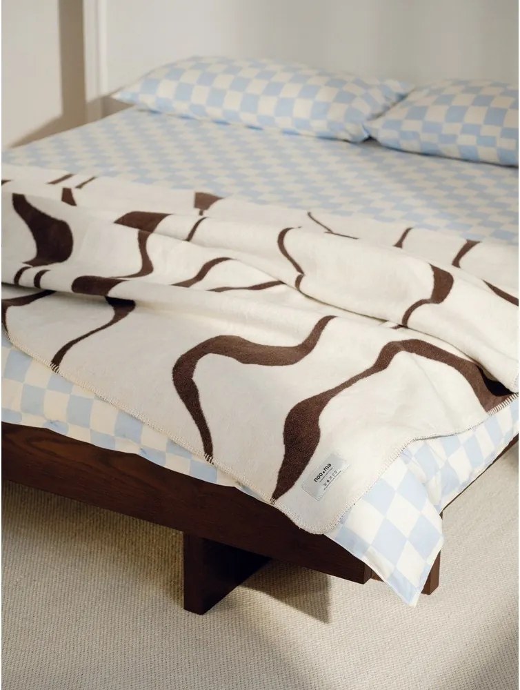 Brązowo-kremowy koc 150x200 cm Felu – noo.ma