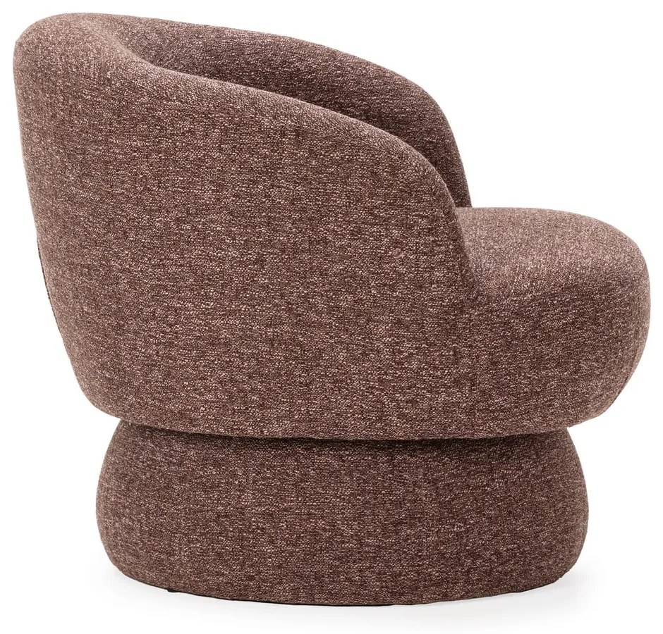 Fioletowy/brązowy obrotowy fotel Dali – MOME