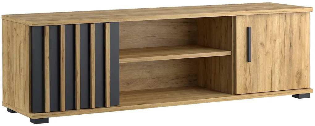 4-elementowy zestaw mebli z lamelami loft - Igiz 12X