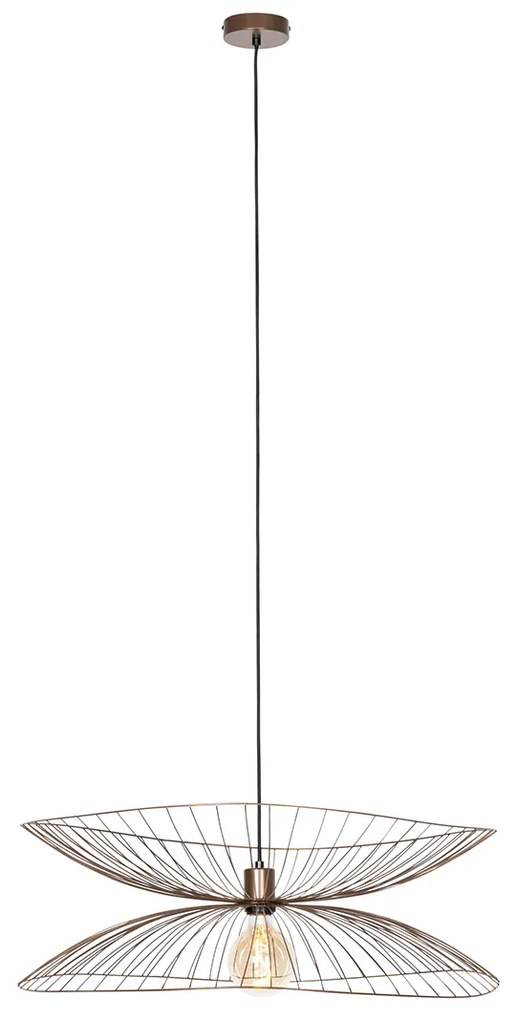 Inteligentna lampa wisząca ciemny brąz z podwójnym kloszem z Wifi G95 - Pua