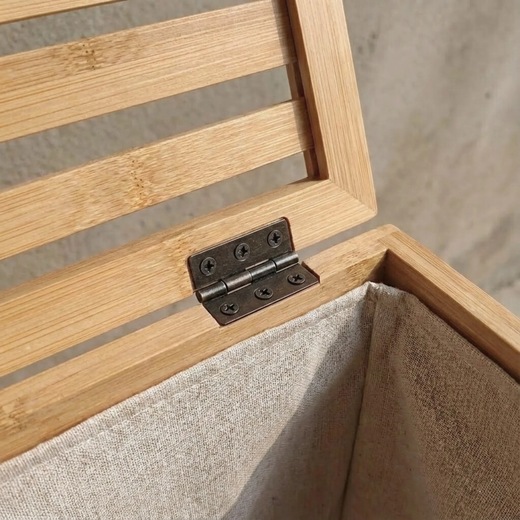 Podwójny kosz na pranie, bambusowy MOA, 90 l