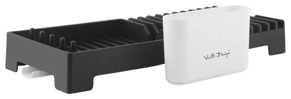 Czarny ociekacz do naczyń Vialli Design Livio Duo