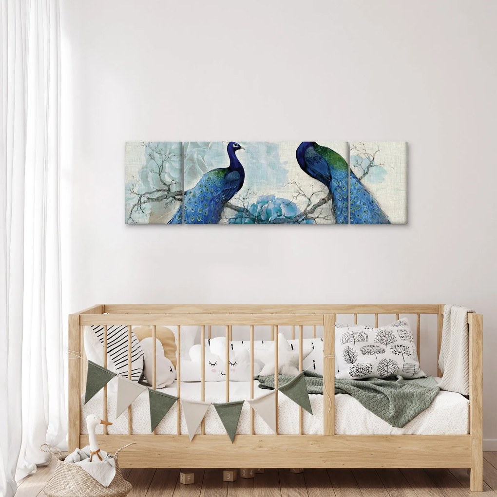 Obraz - Pawie tekstury (170x50 cm)