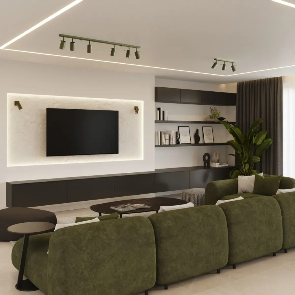 Listwa oświetleniowa RING 6L zielony oliwkowy SOLLUX  LIGHTING