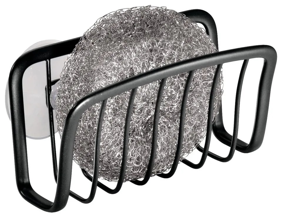 Czarny metalowy uchwyt z przyssawkami iDesign Axis, 6,5x14 cm