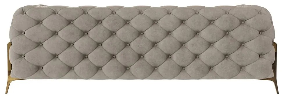 Szarobeżowa aksamitna sofa 225 cm Chelsea Bis – Ropez