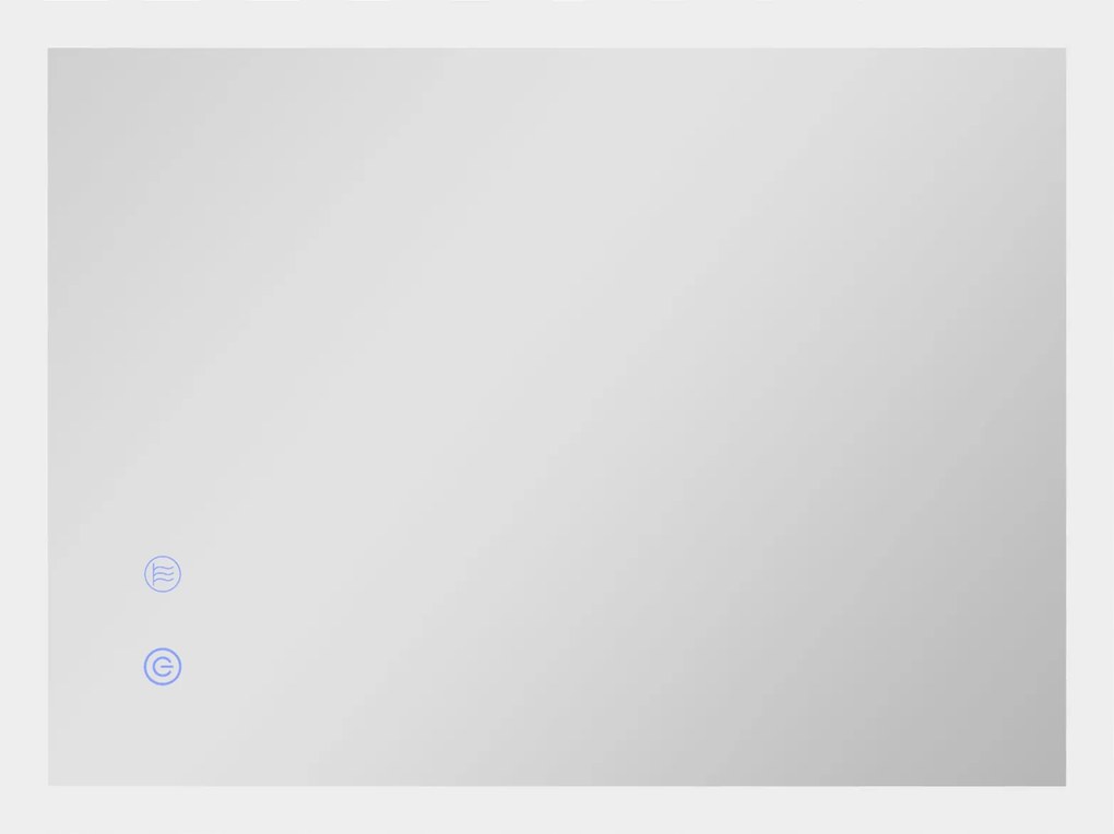 kleankin Lustro łazienkowe z oświetleniem LED, funkcja dotykowa, funkcja pamięci, bez parowania, 70 x 50 cm