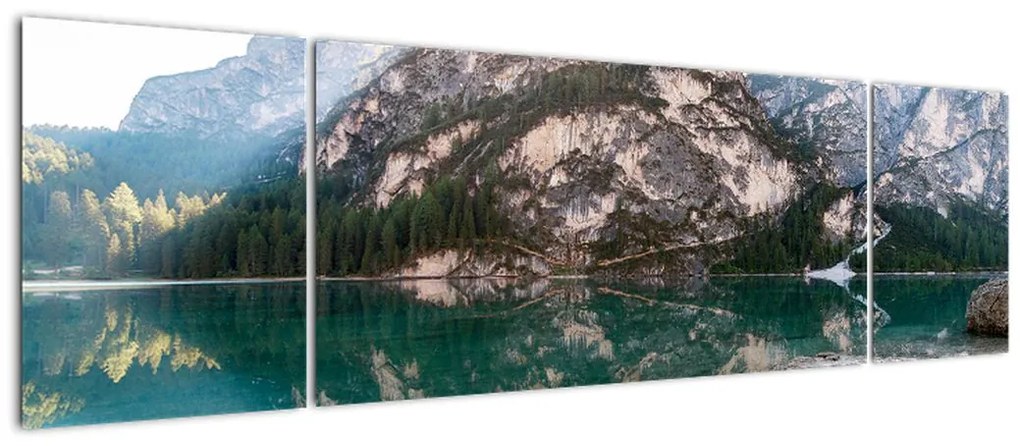 Obraz górskiego jeziora (170x50 cm)