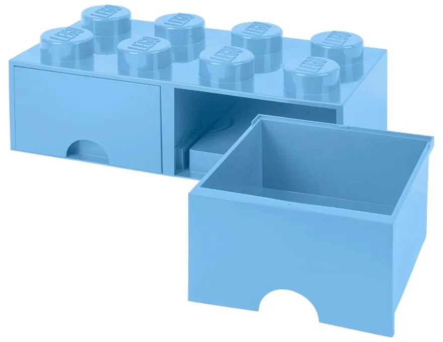Jasnoniebieski pojemnik z 2 szufladami LEGO®