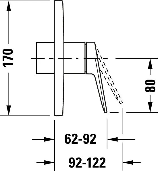 Duravit Wave jednouchwytowa bateria prysznicowa podtynkowa