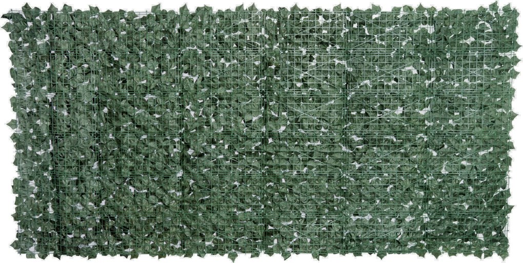 Outsunny sztuczny żywopłot dekoracja ściany 1,5 x 3 m ciemnozielony