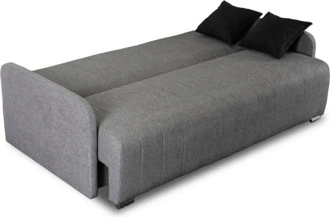 Sofa z Funkcją Spania ASPEN Wersalka Rozkładana Dwuosobowa Szara Nowoczesna do Salonu