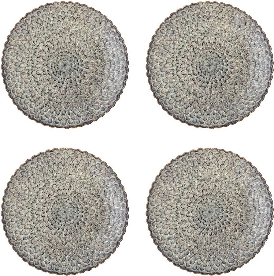 Szare kamionkowe talerze zestaw 4 szt. ø 26,5 cm Katrina – Bloomingville