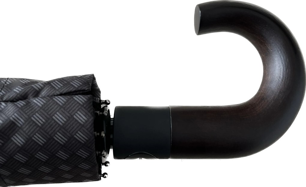 Doppler Fiber Magic big Chester Uni Navy, RH Holz Griff męski parasol automatyczny