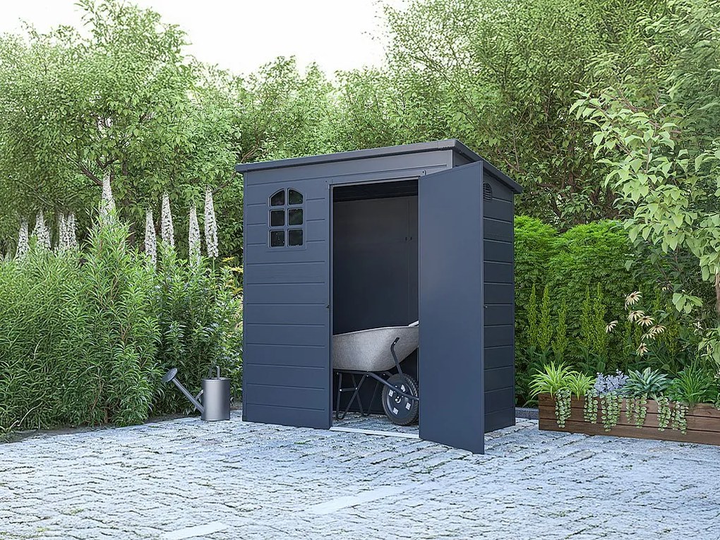 Schowek ogrodowy z antracytowej żywicy 2,09 m² - NERIO