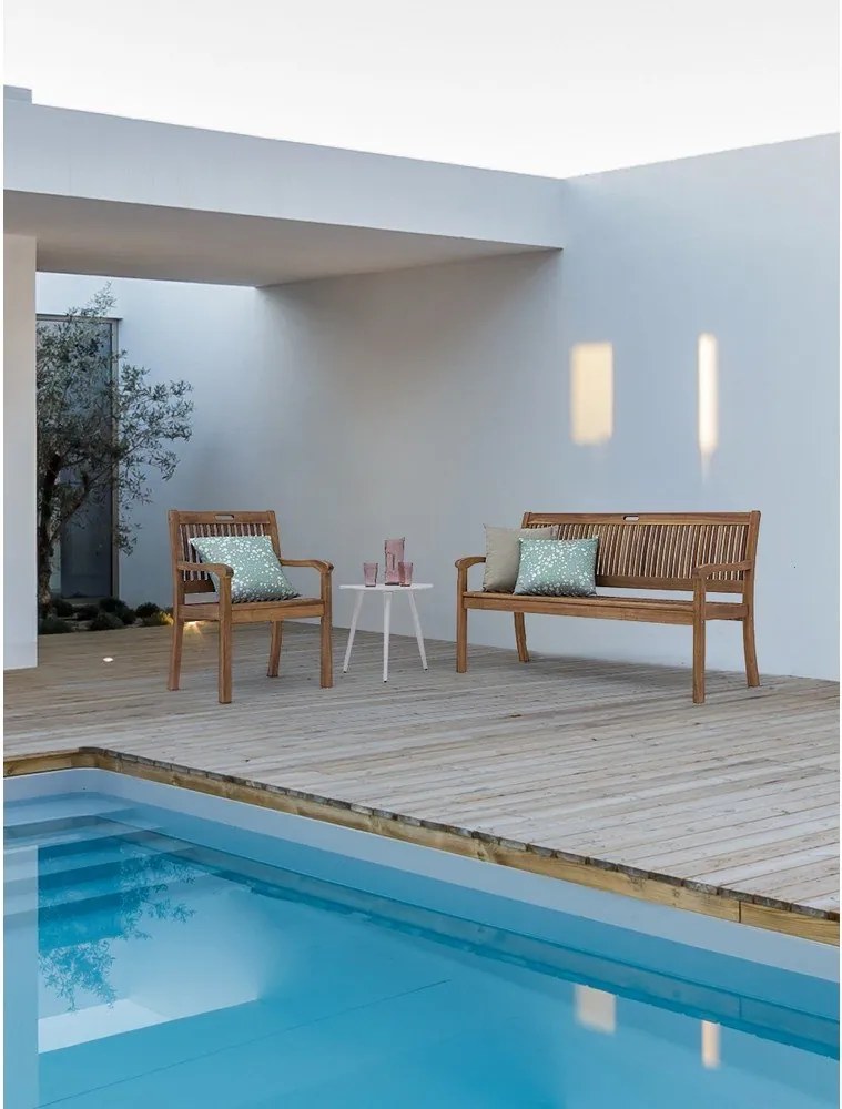 Drewniana ławka ogrodowa w naturalnym kolorze Noemi – Bizzotto