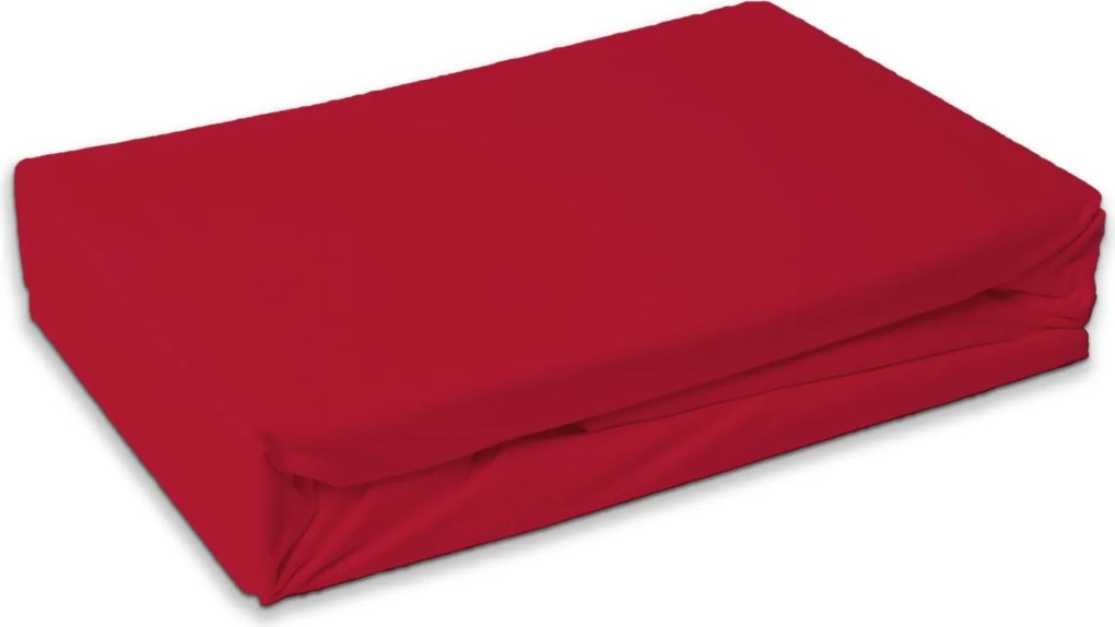 PrzytulneMieszkanie.pl Froté prześcieradło PREMIUM czerwone 180x200 cm