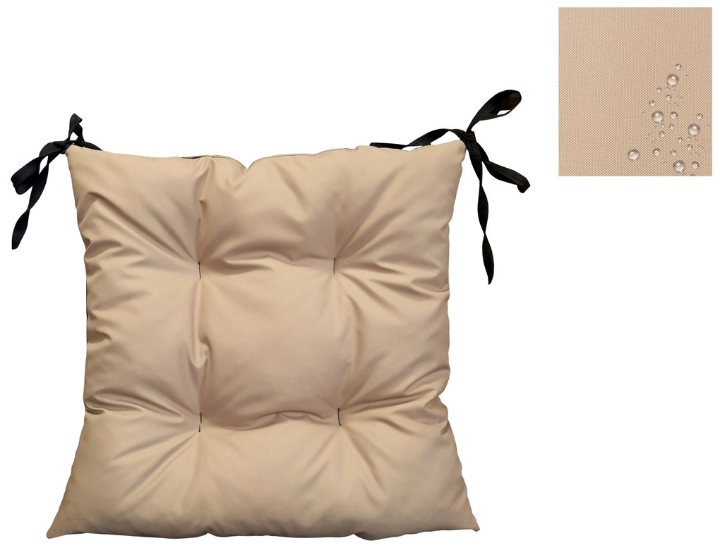 Poduszka wodoodporna na krzesło ogrodowe Oxford beż 50x50