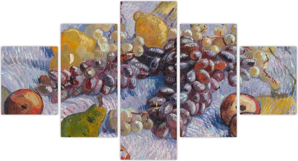 Obraz - Vincent van Gogh, Grapes, Lemons, Pears, and Apples, reprodukcje (125x70 cm)