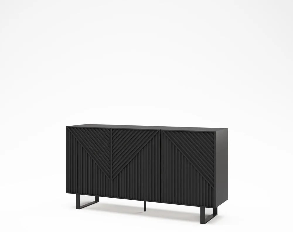Czarna komoda 151x80x35 cm Peta – Marckeric