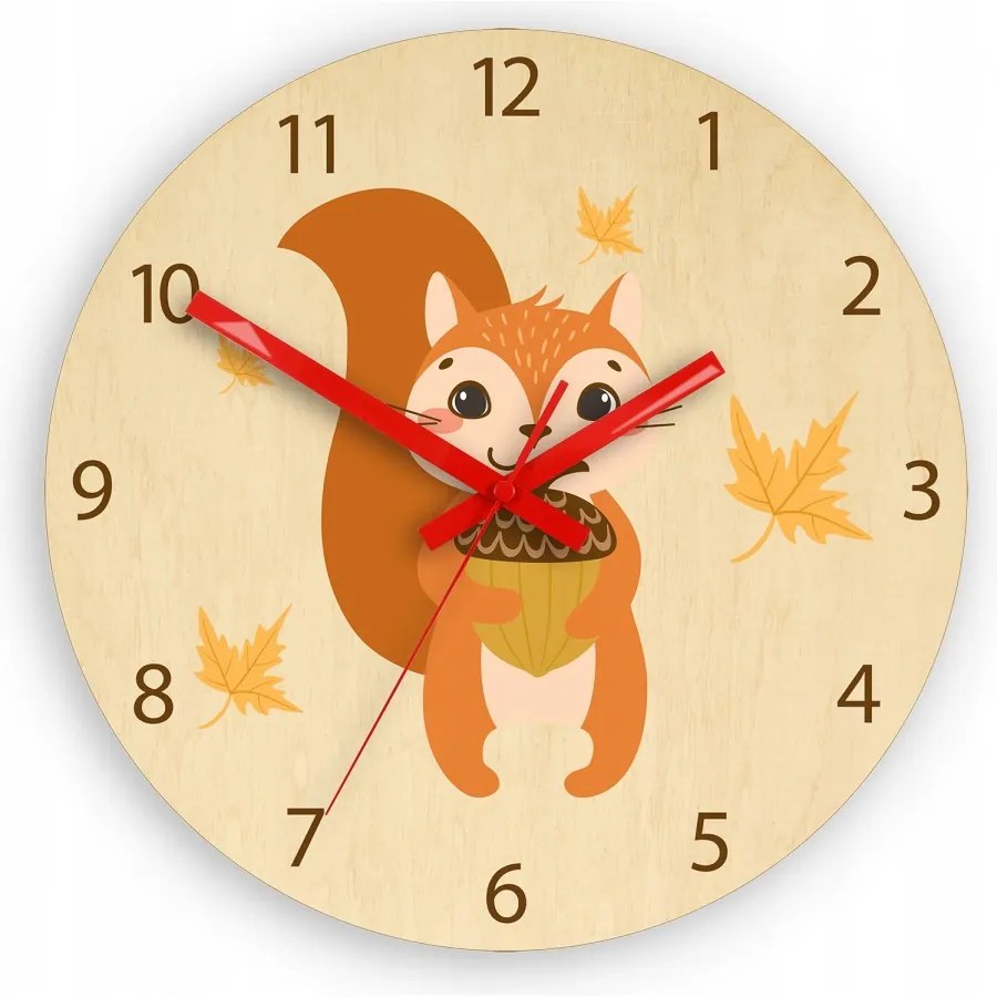 Zegar ścienny cichy do pokoju dziecięcego drewniany nowoczesny dekoracyjny