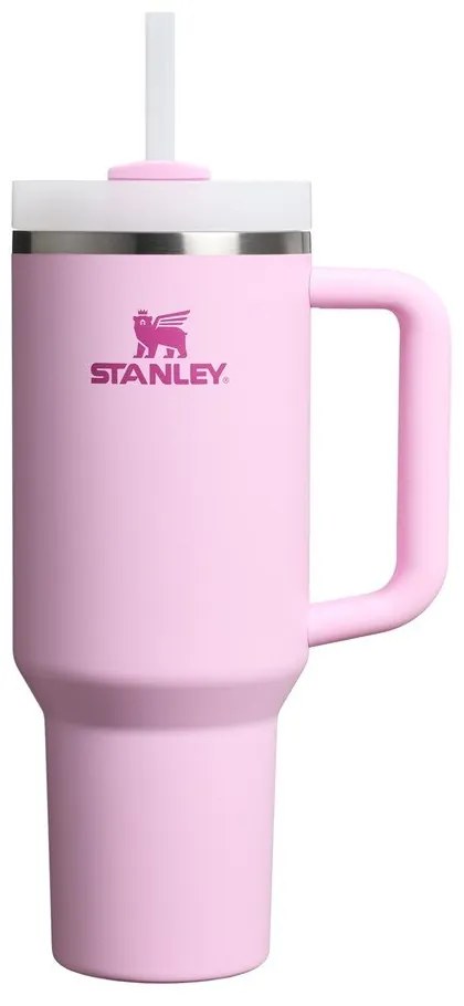 Różowy termos ze słomką ze stali nierdzewnej 1,18 l Quencher H2.0 FlowState Tumbler Cherry Blossom – Stanley