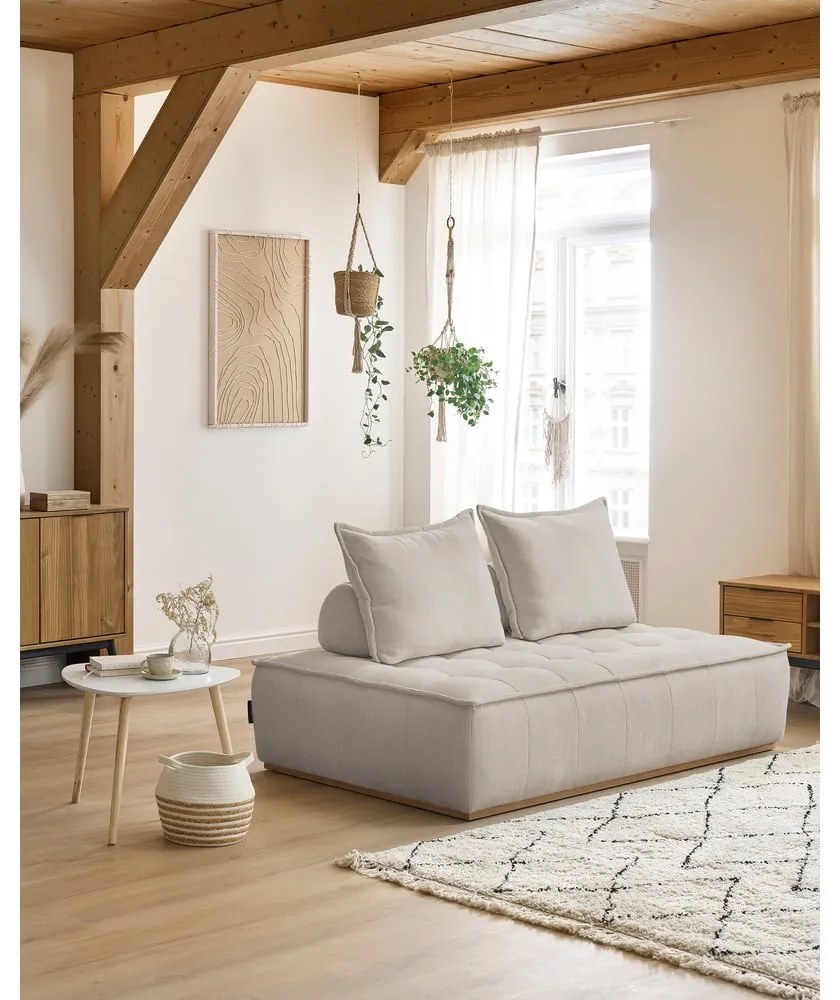 Beżowa sofa z tkaniny szenilowej 175 cm Elisa – Bobochic Paris