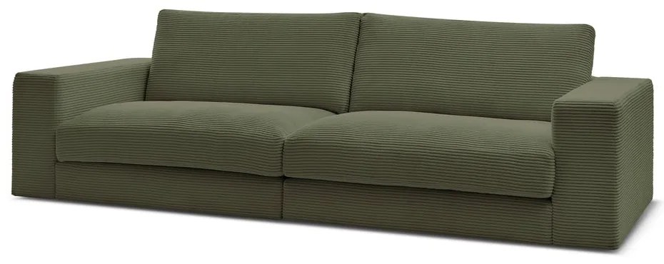 Zielona sztruksowa sofa 274 cm Leonard – Bobochic Paris