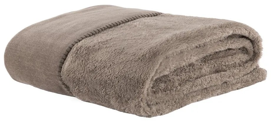 Szarobrązowy koc z mikropluszu 150x200 cm Tomo – Tiseco Home Studio