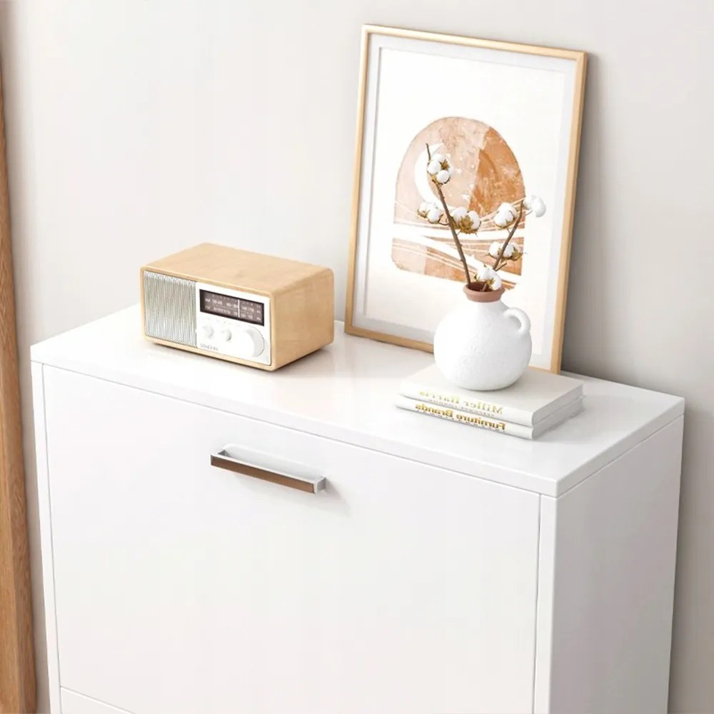 Szafka na buty MDF biała, 60 cm – nowoczesny design do przedpokoju, garderoby lub holu