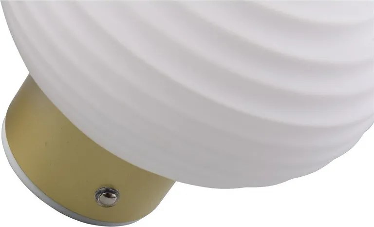 Biały szklany kinkiet LED na USB ø 15,5 cm Earl – Reality